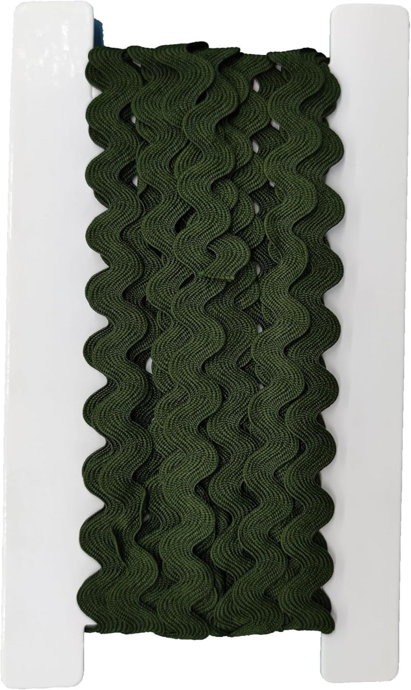 AUNHIRU Multiple Colors Available Rick Rack Trim for Crafting and Sewing, 10yards (Moss) - Image 2